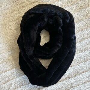 Black‎ Faux Fur Infinity Scarf Women OS Winter Neck Warmer